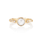 Rose Vine Rose Cut Yellow Gold Ring