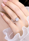 Hazel Rose gold round diamond ring