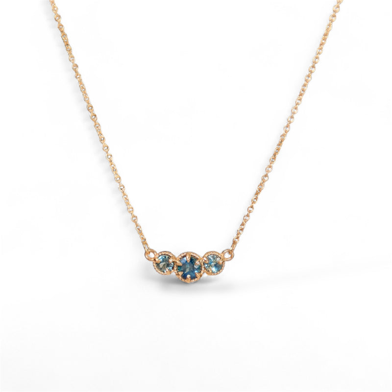 Marigold Three Montana Sapphire Necklace
