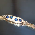 Blue Stars Four Sapphire Double Strand Bracelet
