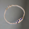 Blue Stars Four Sapphire Double Strand Bracelet