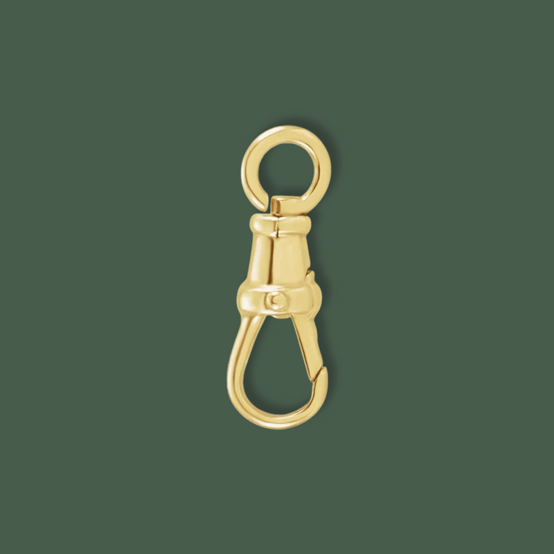Swivel Clip Charm Holder 14k Yellow Gold