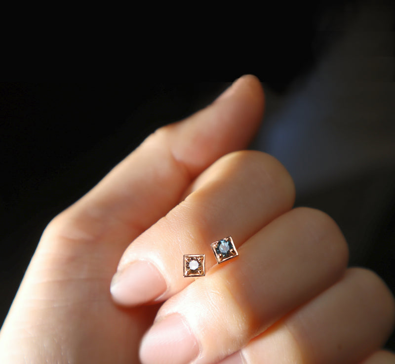 Solstice Sapphire, Diamond Stud Earring