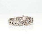 Forget Me Not Diamond Flower Ring White Gold Size 5,5-7