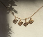 Golden Seed Packet Pendant- Birth Flower
