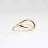 Embrace Curved Gold Band