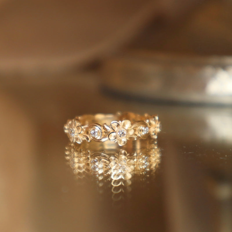 Forget Me Not Diamond Flower Ring