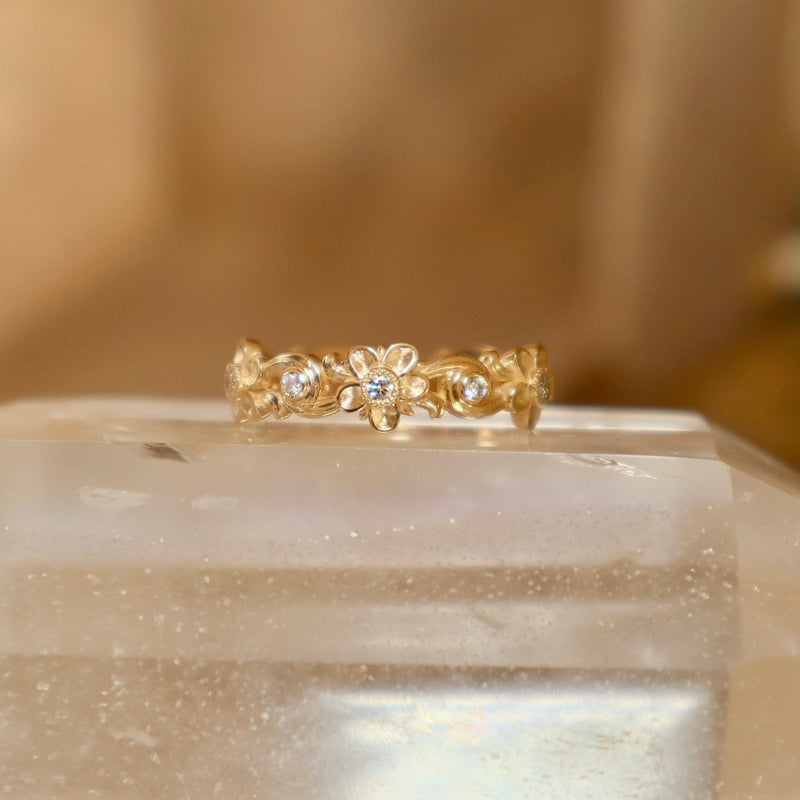 Forget Me Not Diamond Flower Ring