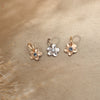 Forget Me Not Sapphire Charm — Gold Flower Pendant Necklace