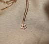 Forget Me Not Sapphire Charm — Gold Flower Pendant Necklace
