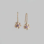 Forget Me Not Dangle Lavender Sapphire Earrings