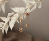 Double Forget Me Not Dangle Earrings with Sapphires