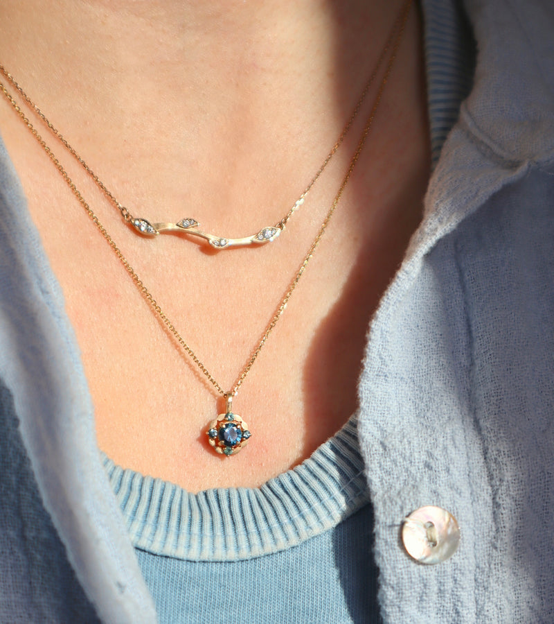 Leaf and Vine Diamond Necklace