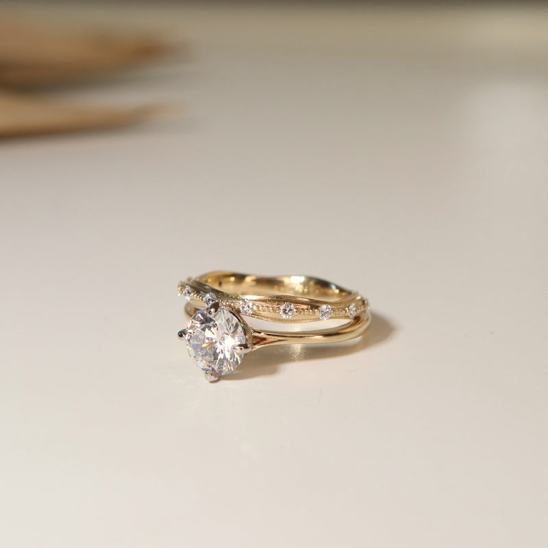 Regency Beaded Diamond Band