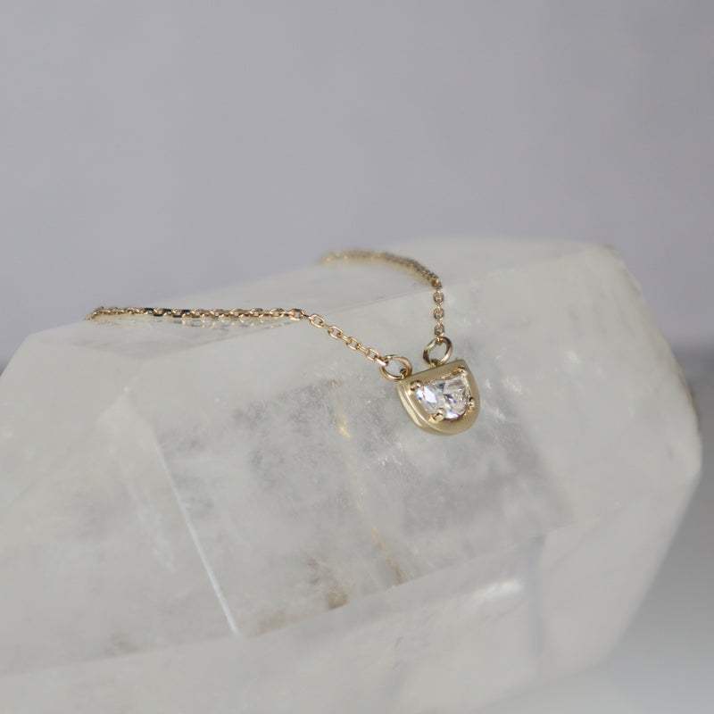 'Lunar' Half Moon Lab-grown Diamond Necklace