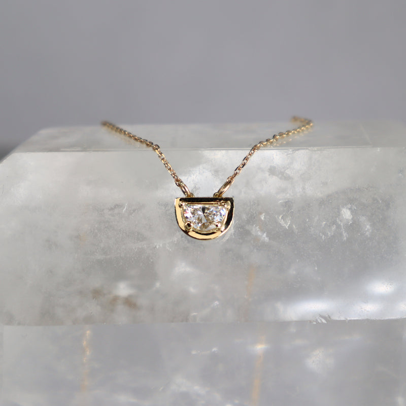 'Lunar' Half Moon Lab-grown Diamond Necklace