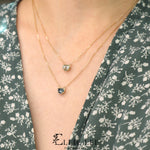 'Lunar' Half Moon Montana Sapphire Necklace