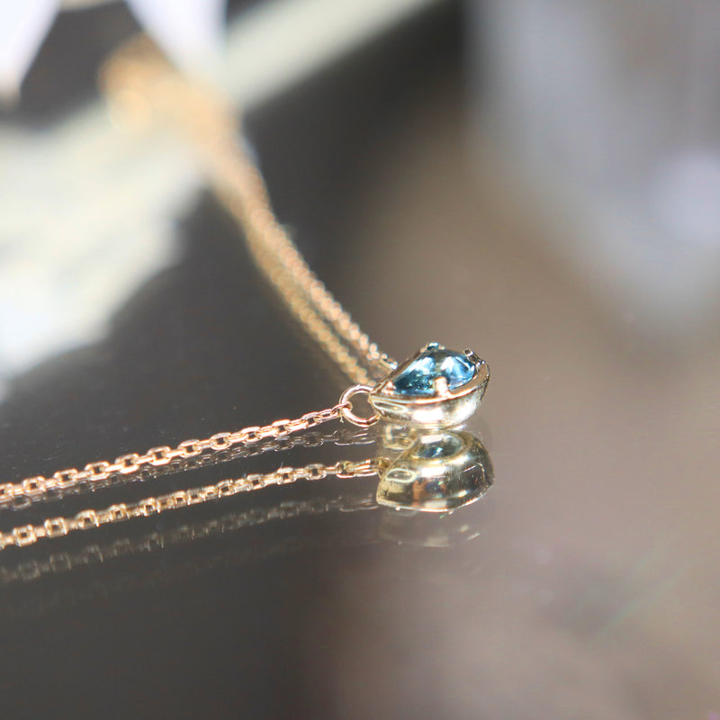 'Lunar' Half Moon Montana Sapphire Necklace