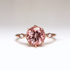 'Hazel' Chatham Lab-Grown Peach Sapphire Ring