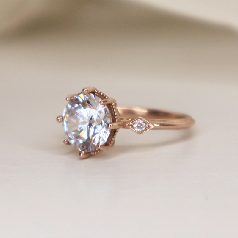 'Hazel' Round Diamond Engagement Ring