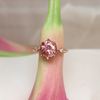 'Hazel' Chatham Lab-Grown Peach Sapphire Ring