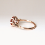 'Hazel' Chatham Lab-Grown Peach Sapphire Ring