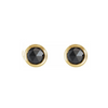 Black Rose Cut Diamond Stud Earrings