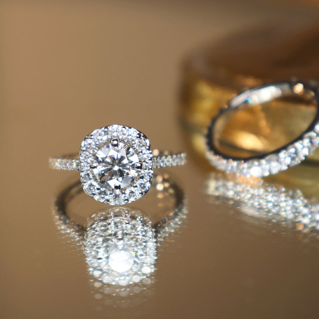 Halo Engagement Ring by Ellie Lee Fine Jewelry