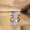 Laurel Deco Oval Diamond Halo Ring