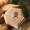 Laurel Deco Oval Diamond Halo Ring