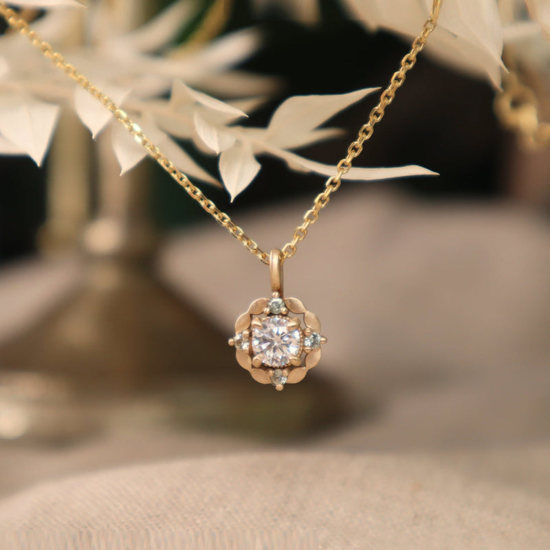 Laurel Montana Sapphire and Diamond Necklace (ready to ship)