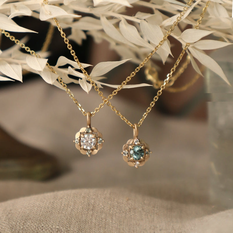 Laurel Montana Sapphire and Diamond Necklace (ready to ship)