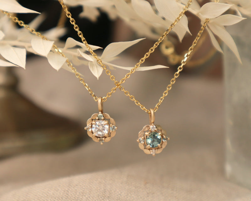 Laurel Montana Sapphire and Diamond Necklace (ready to ship)