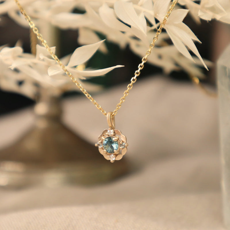 Laurel Montana Sapphire and Diamond Necklace (ready to ship)