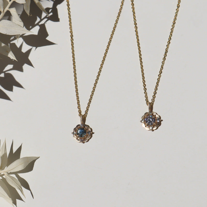 Laurel Montana Sapphire and Diamond Necklace (ready to ship)