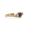 ‘Leaflace’ ~0.5ct Blue sapphire and diamond ring