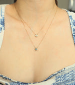 'Lunar' Half Moon Montana Sapphire Necklace