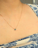 'Lunar' Half Moon Montana Sapphire Necklace