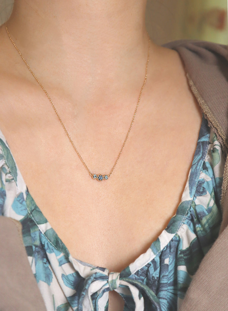 Marigold Three Montana Sapphire Necklace