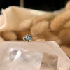 Marigold Ring – Oval 7x5 Rose Cut Montana Sapphire and Diamond