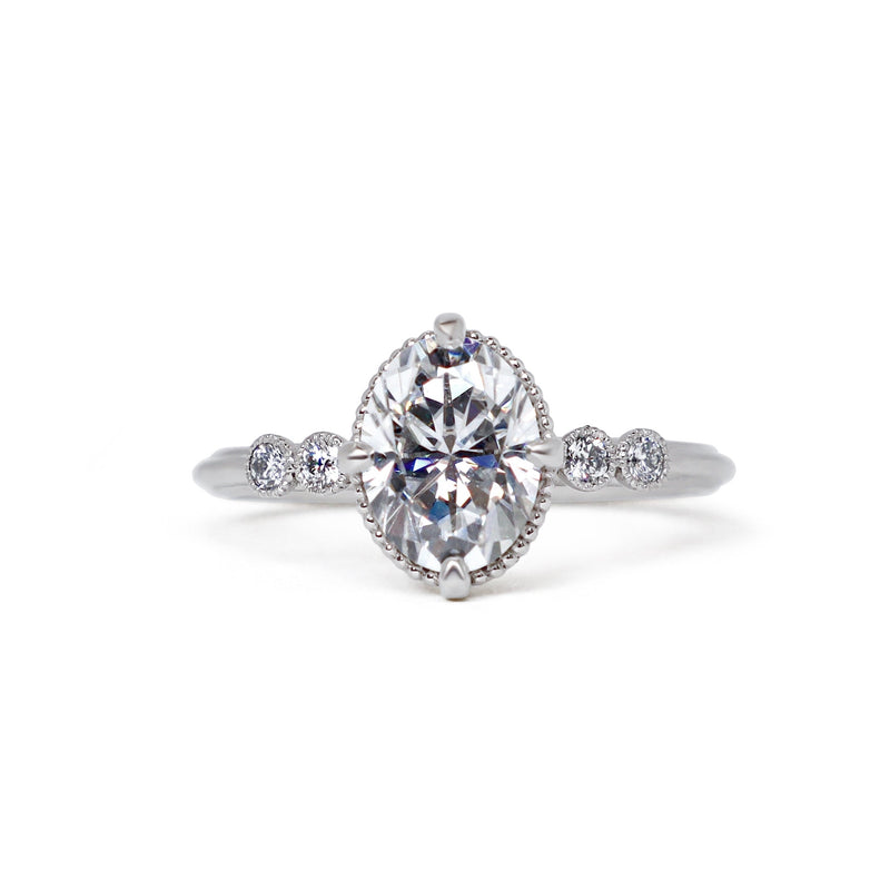 Mariposa Oval Moissanite Engagement Ring Size 6
