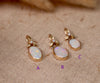 Three Petal Opal Pendant with Diamond