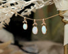 Three Petal Opal Pendant with Diamond