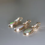 Three Petal Opal Pendant with Diamond