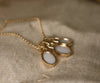 Three Petal Opal Pendant with Diamond