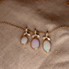 Three Petal Opal Pendant with Diamond