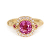 Rose Vine Natural 2.03ct Pink Sapphire Diamond Ring