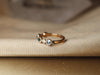 Pod Band with Rose Cut Montana Sapphire and Diamonds (Size 5)