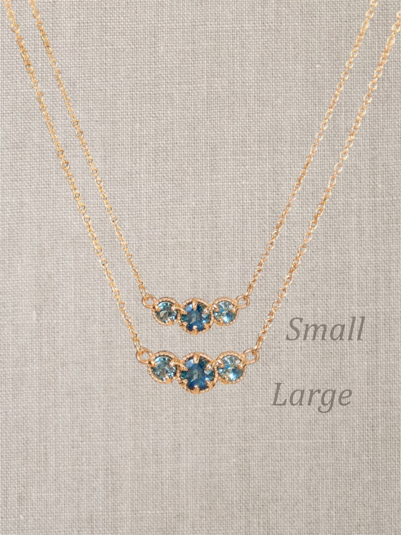 Marigold Three Montana Sapphire Necklace