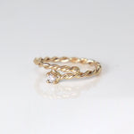 Twisted Diamond Bypass Ring